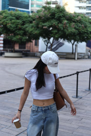 【歐美Girl必備！】Basic Solid Baby Crop Tee