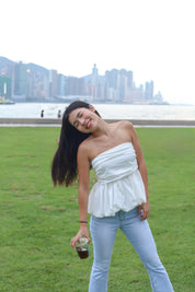 【氣質女生必入！知性美泡泡Top】Basic Solid Bubble Top