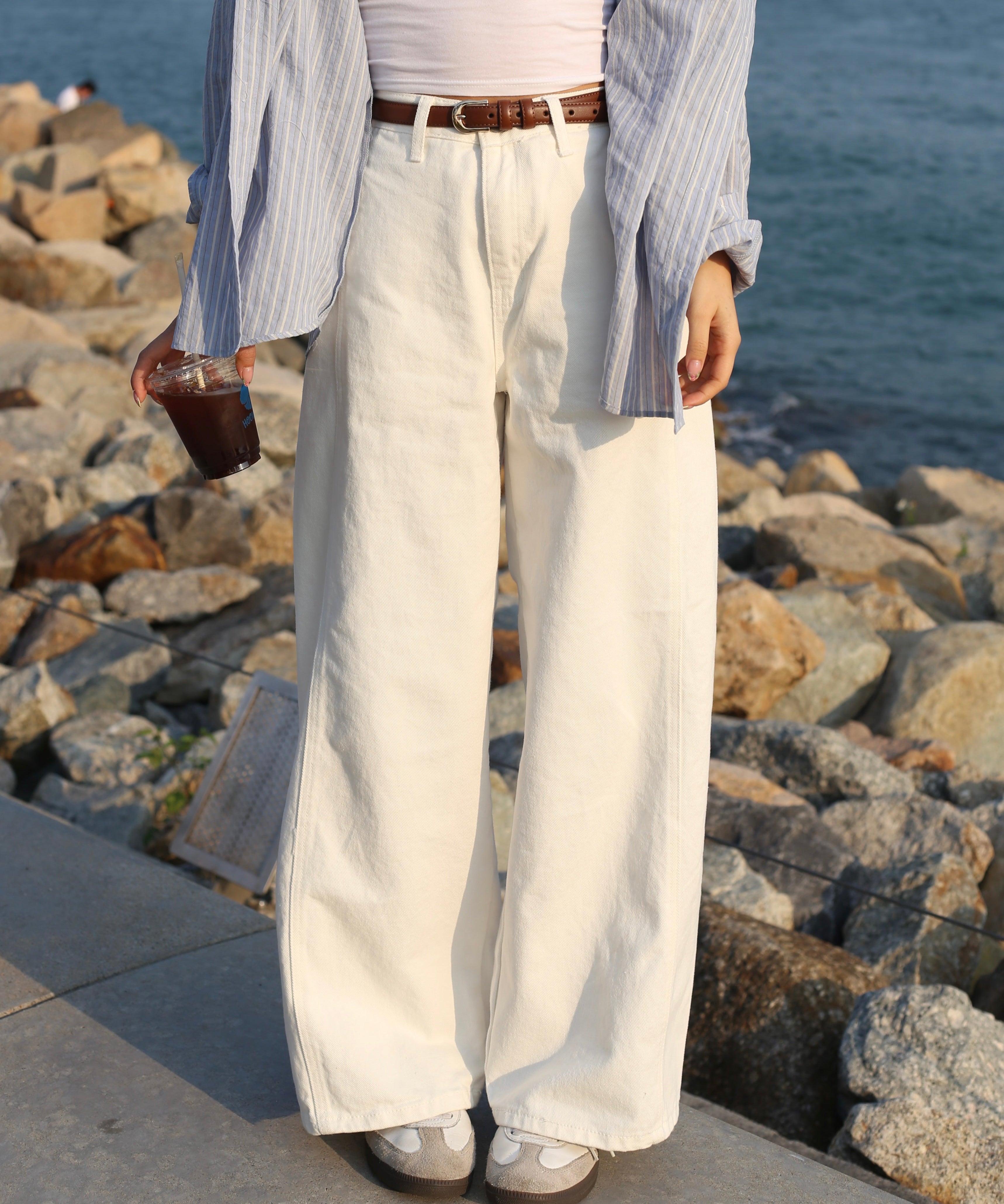 【夏日必備暖白闊腳褲】Perfect White Wide Leg Pants
