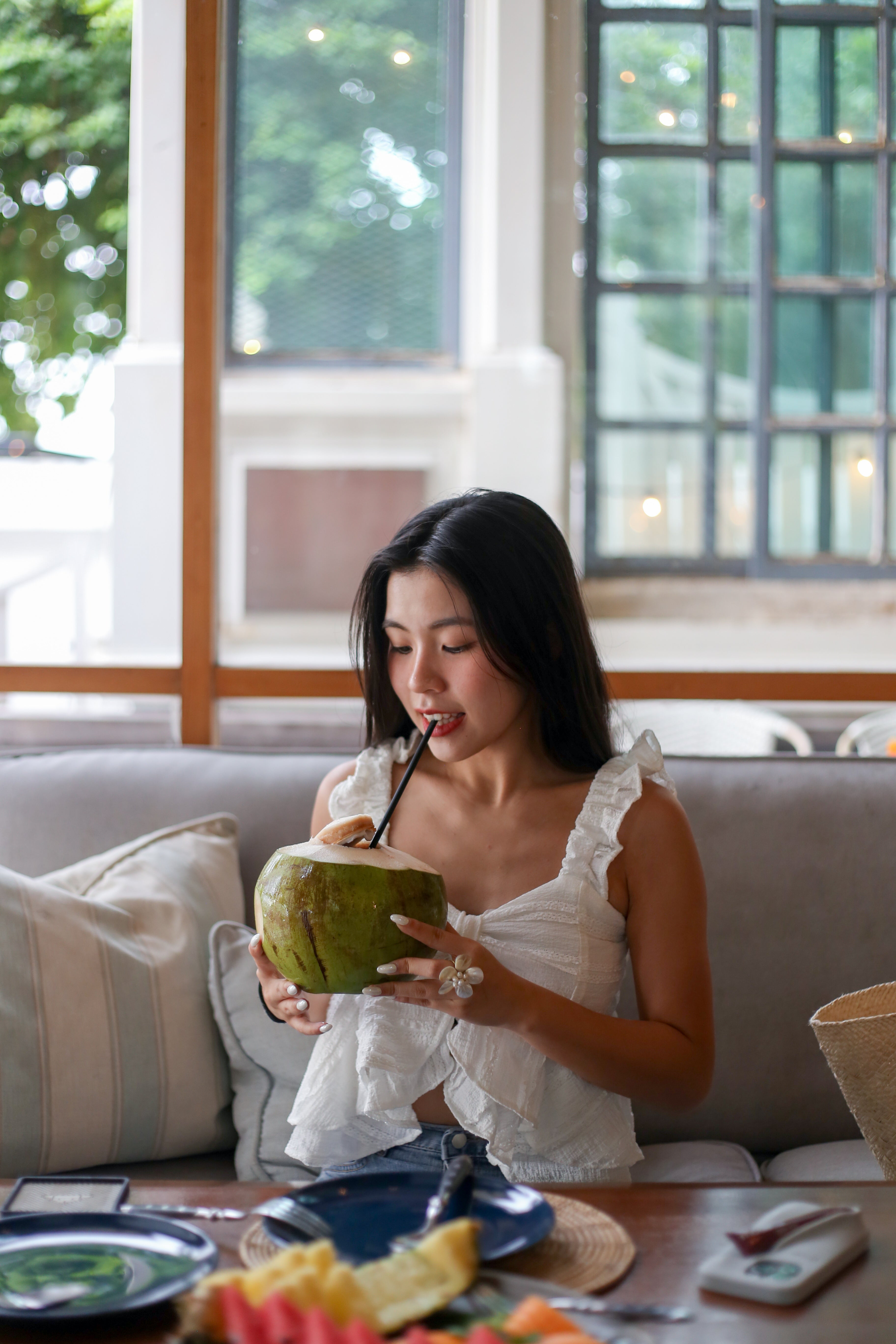 #T243【度假風Crop Top】Ruffle Strap Crop Cami Top