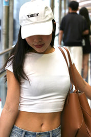【歐美Girl必備！】Basic Solid Baby Crop Tee