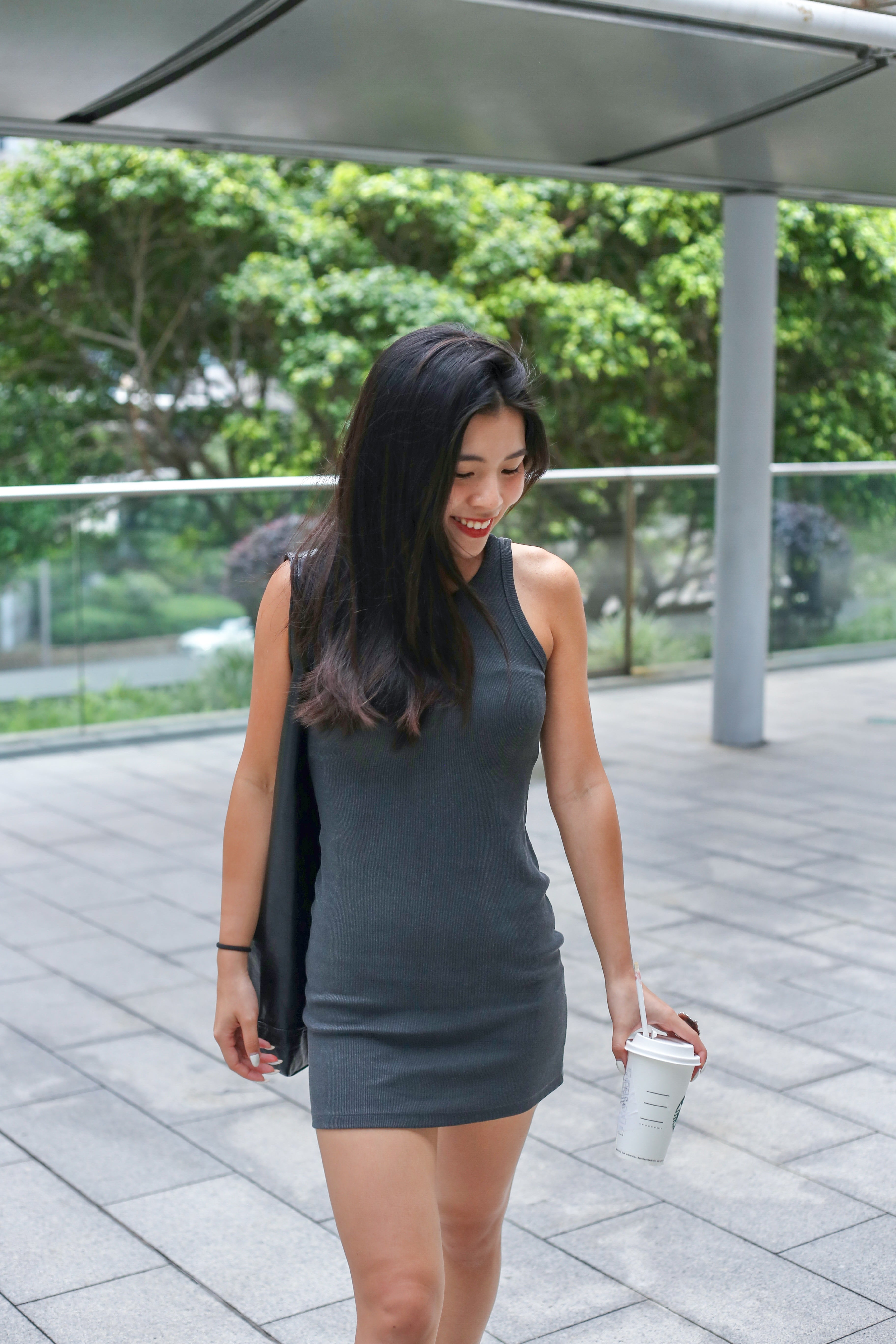 【歐美風連身短裙】Basic Solid Tank Mini Dress