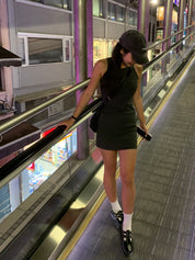 【歐美風連身短裙】Basic Solid Tank Mini Dress