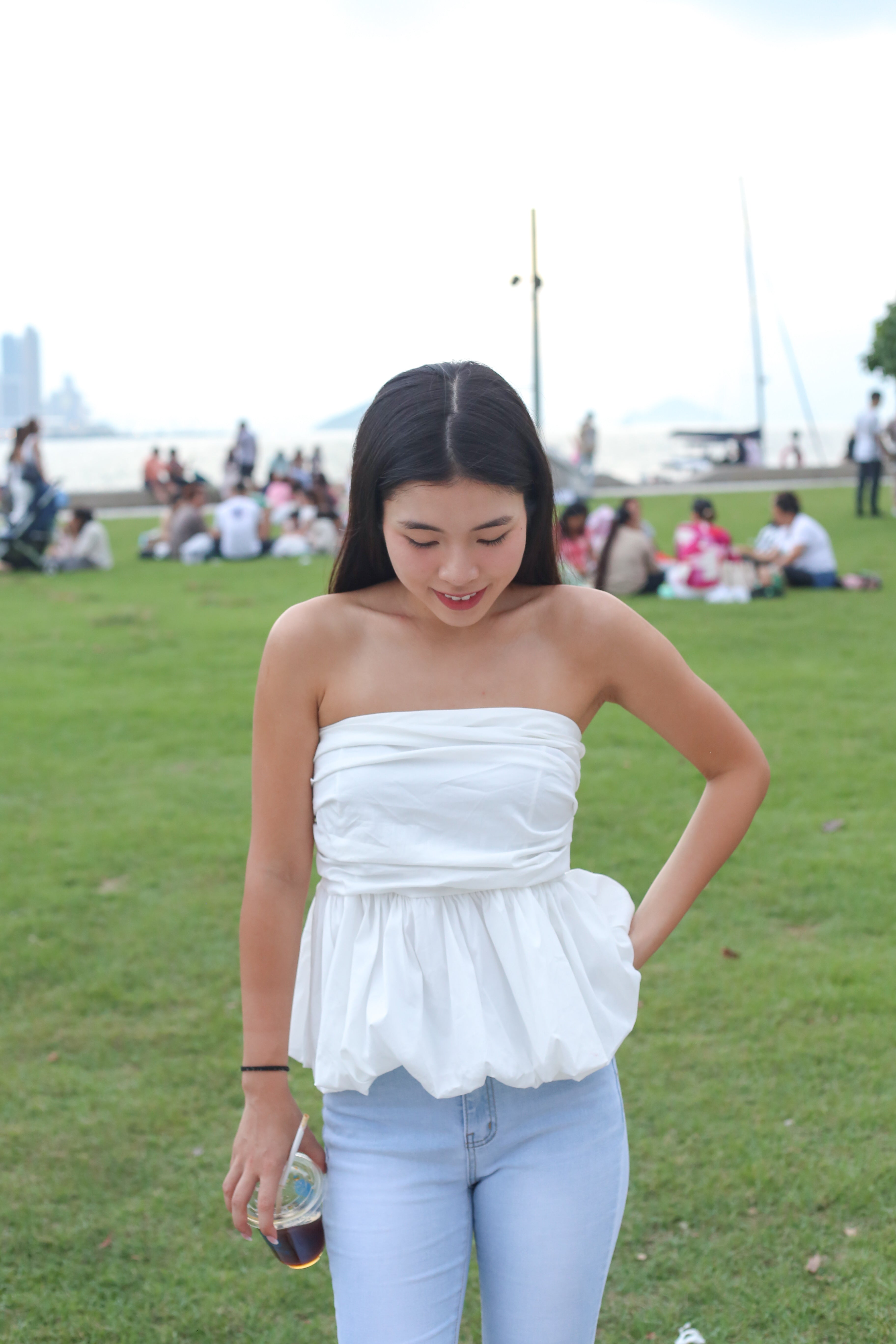 【氣質女生必入！知性美泡泡Top】Basic Solid Bubble Top