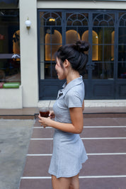 【歐美風Polo連身短裙】Basic Solid Polo Mini Dress
