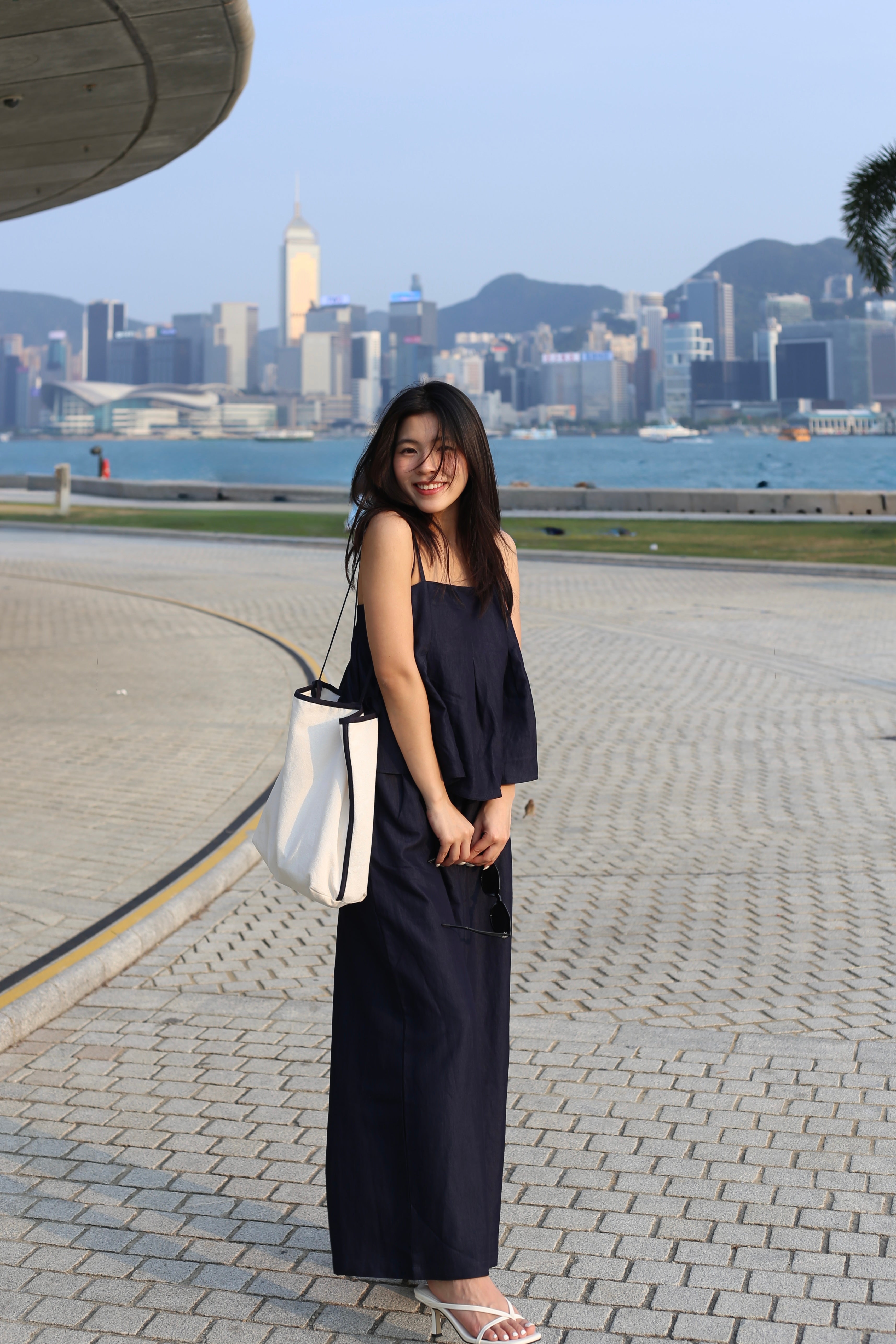 【夏日背心闊腳褲套裝🩵】Solid Cami Top With Wide Leg Pants Set