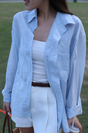 【亞麻混紡恤衫🫧】Basic Solid Linen Shirt