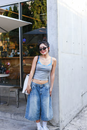 #T236【✔️PAD｜背心2件套】2 Pcs Solid Cami Bra Top