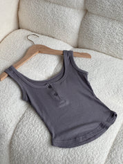 【衣櫃必備系列】Basic Solid Button Front Cami Top