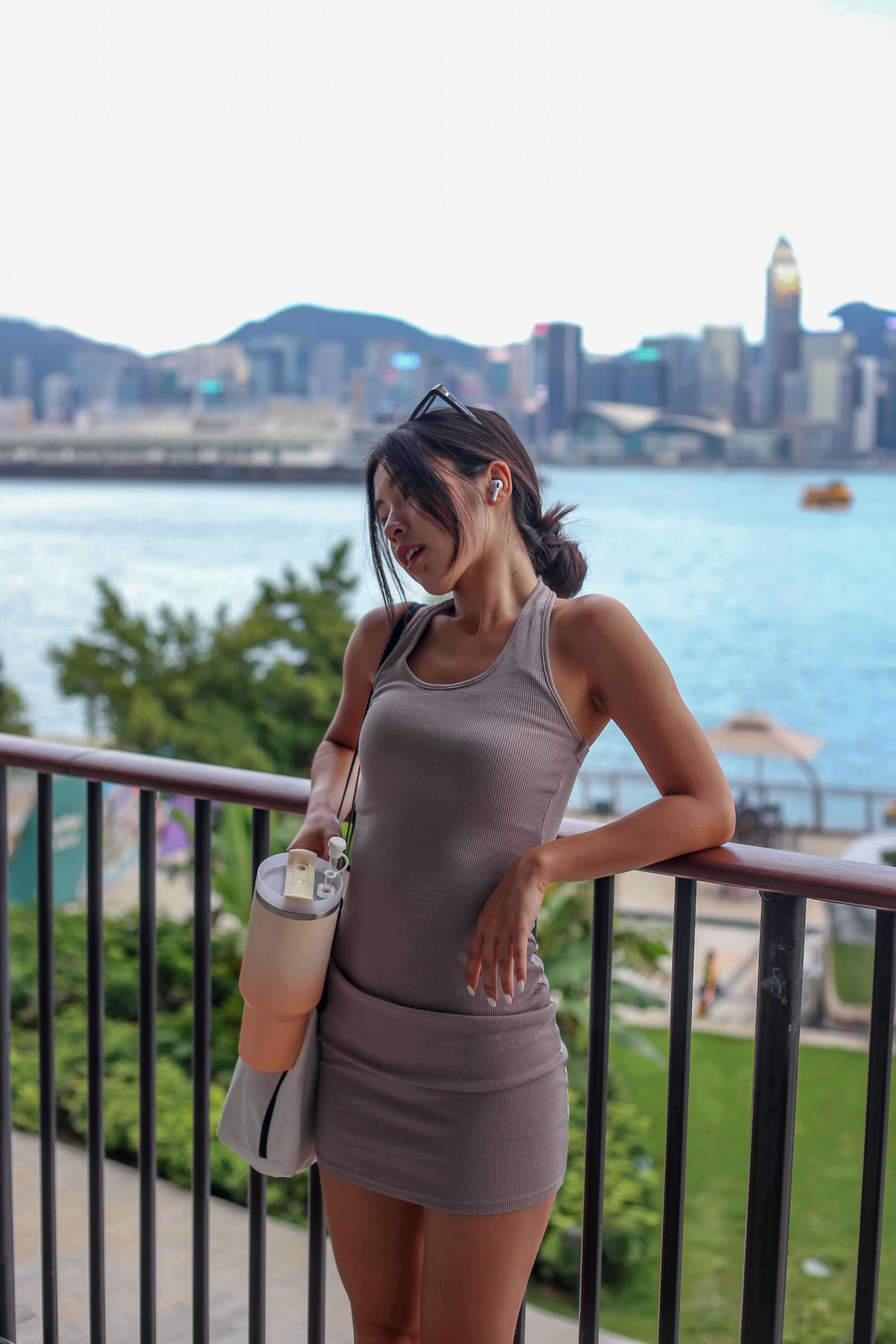 【✔️PAD｜Halter Neck設計】Basic Solid Halter Neck Padded Mini Dress