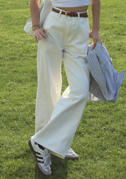 【夏日必備暖白闊腳褲】Perfect White Wide Leg Pants