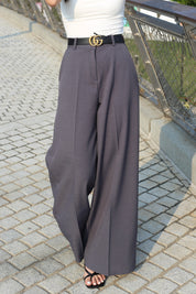 【滿分西褲｜返工必備✨】Solid High Waist Suit Pants