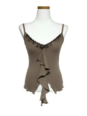 Double Layer Ruffle Cami Top