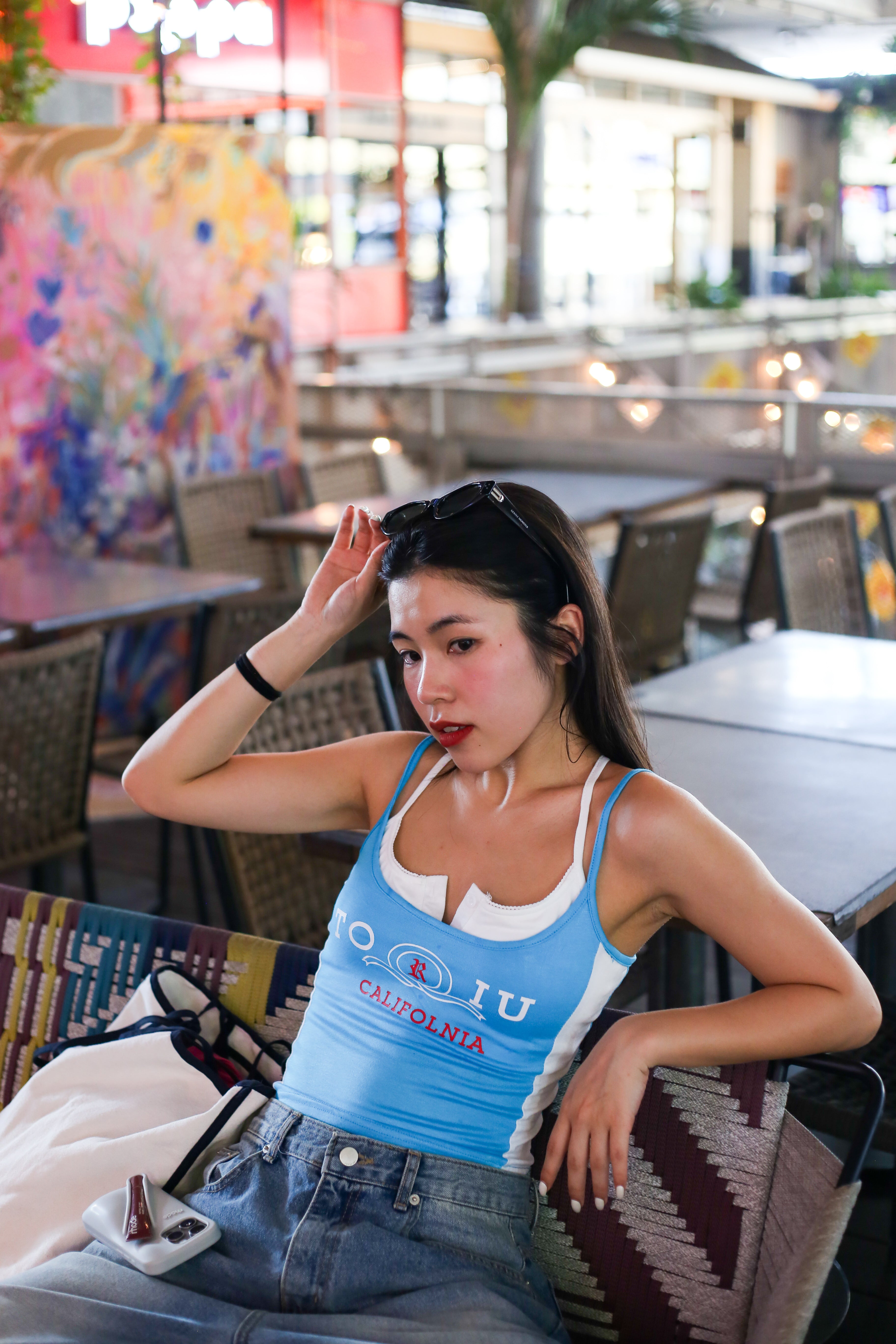#T235【✔️PAD｜背心2件套】2 Pcs Mixed Colour Racing Bra Top