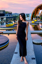 【✔️PAD｜交叉露背設計】Mixed Colour Cross Backless Mermaid Dress