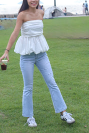 【氣質女生必入！知性美泡泡Top】Basic Solid Bubble Top