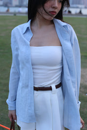 【亞麻混紡恤衫🫧】Basic Solid Linen Shirt