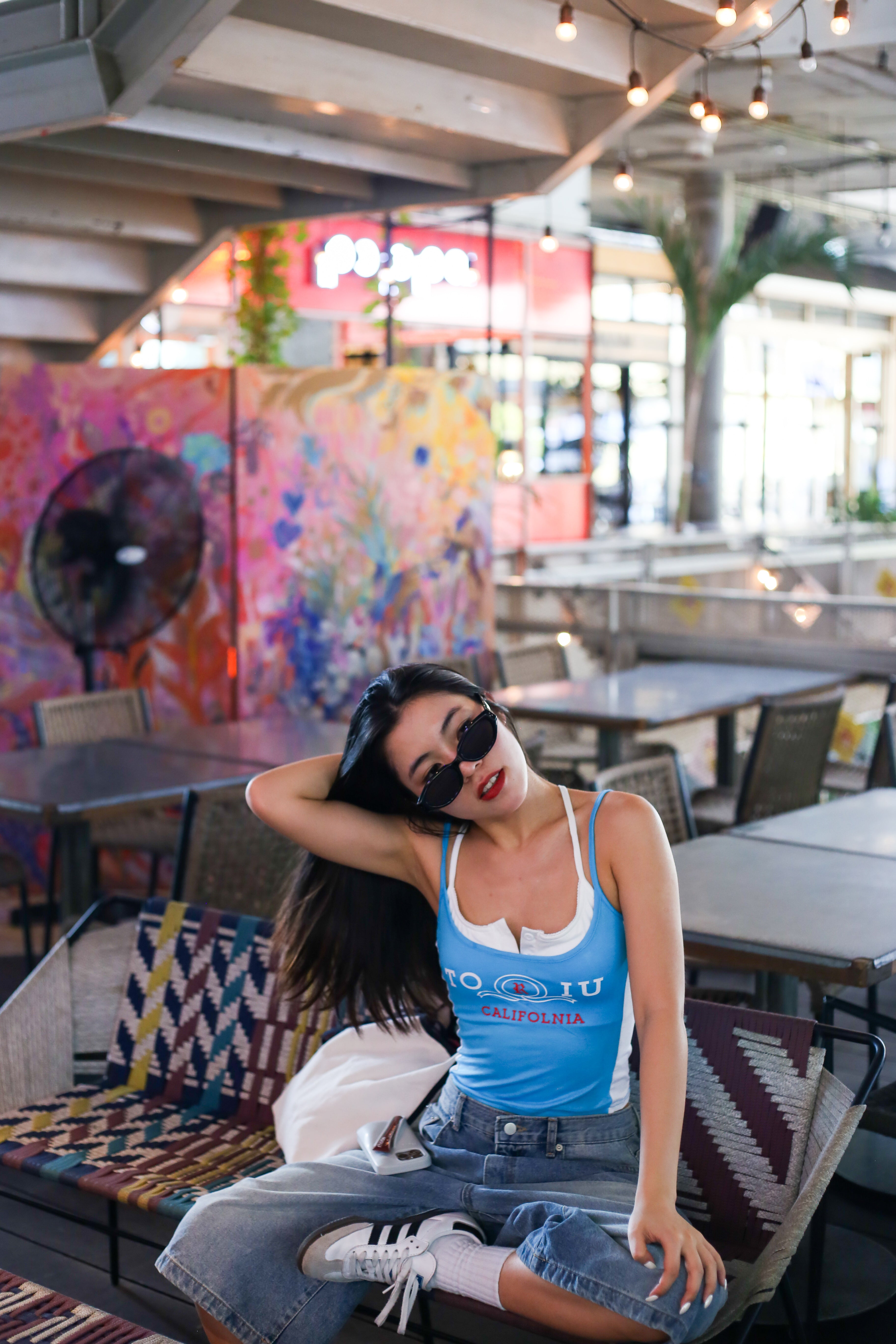 #T235【✔️PAD｜背心2件套】2 Pcs Mixed Colour Racing Bra Top