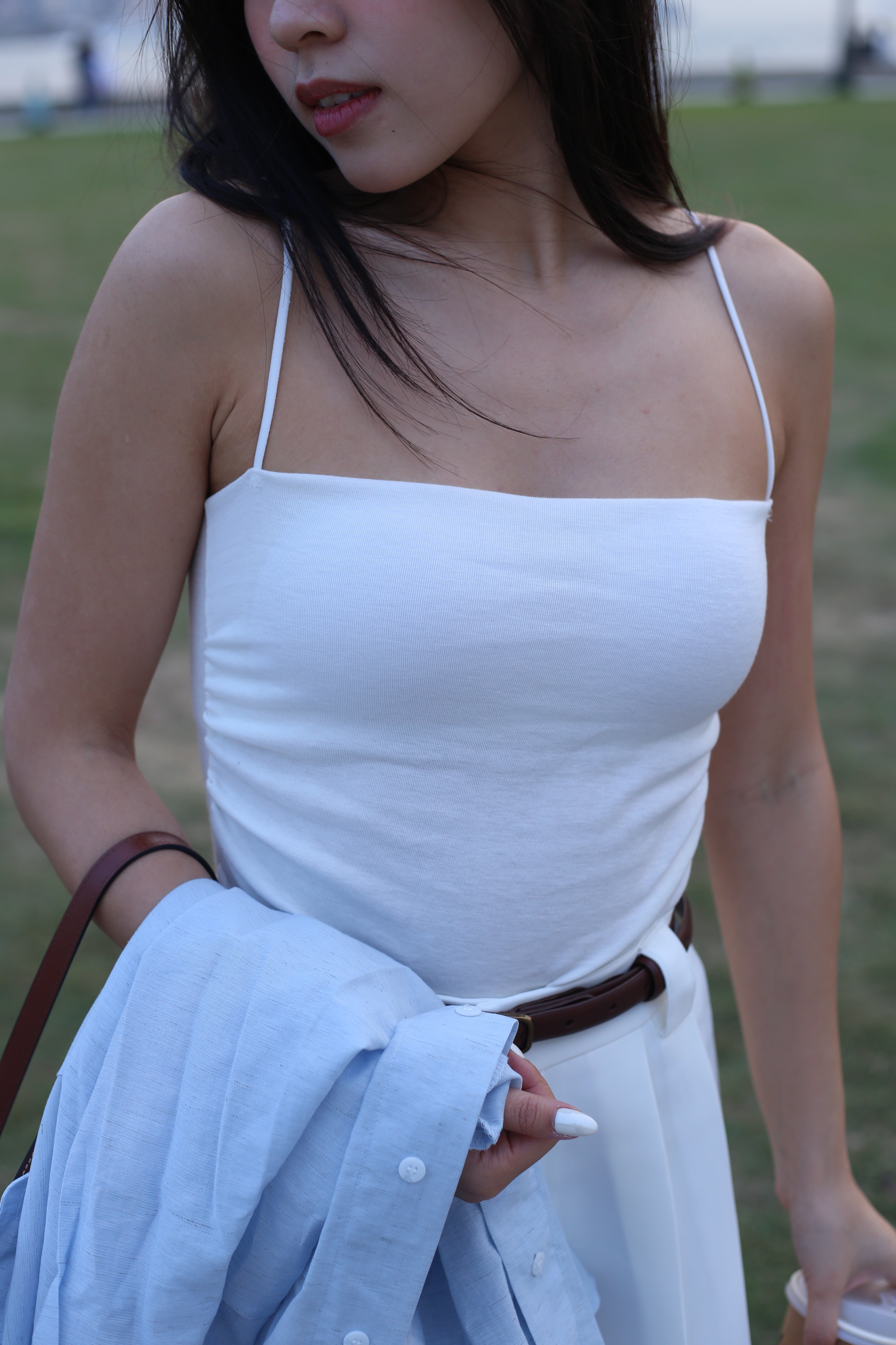 【✔️PAD｜腰側皺摺設計】Solid Ruched Side Padded Bra Top