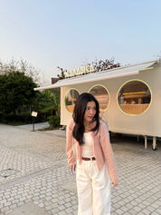 【圓領針織小外套🐰】Cashmere Basic Solid Round Neck Cardigan