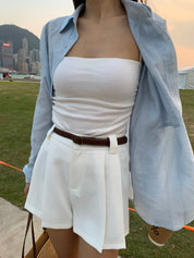 【夏日清爽小白褲】Cozy Lil White Shorts