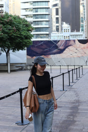 【歐美Girl必備！】Basic Solid Baby Crop Tee