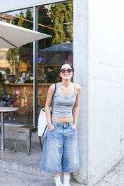 #T236【✔️PAD｜背心2件套】2 Pcs Solid Cami Bra Top