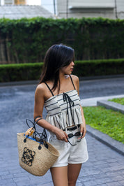 #T237【高質背心仔！】Striped Ruffle Cami Top