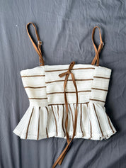 #T237【高質背心仔！】Striped Ruffle Cami Top