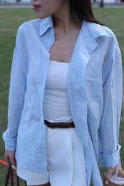 【亞麻混紡恤衫🫧】Basic Solid Linen Shirt