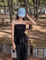 【氣質女生必入！知性美泡泡Top】Basic Solid Bubble Top