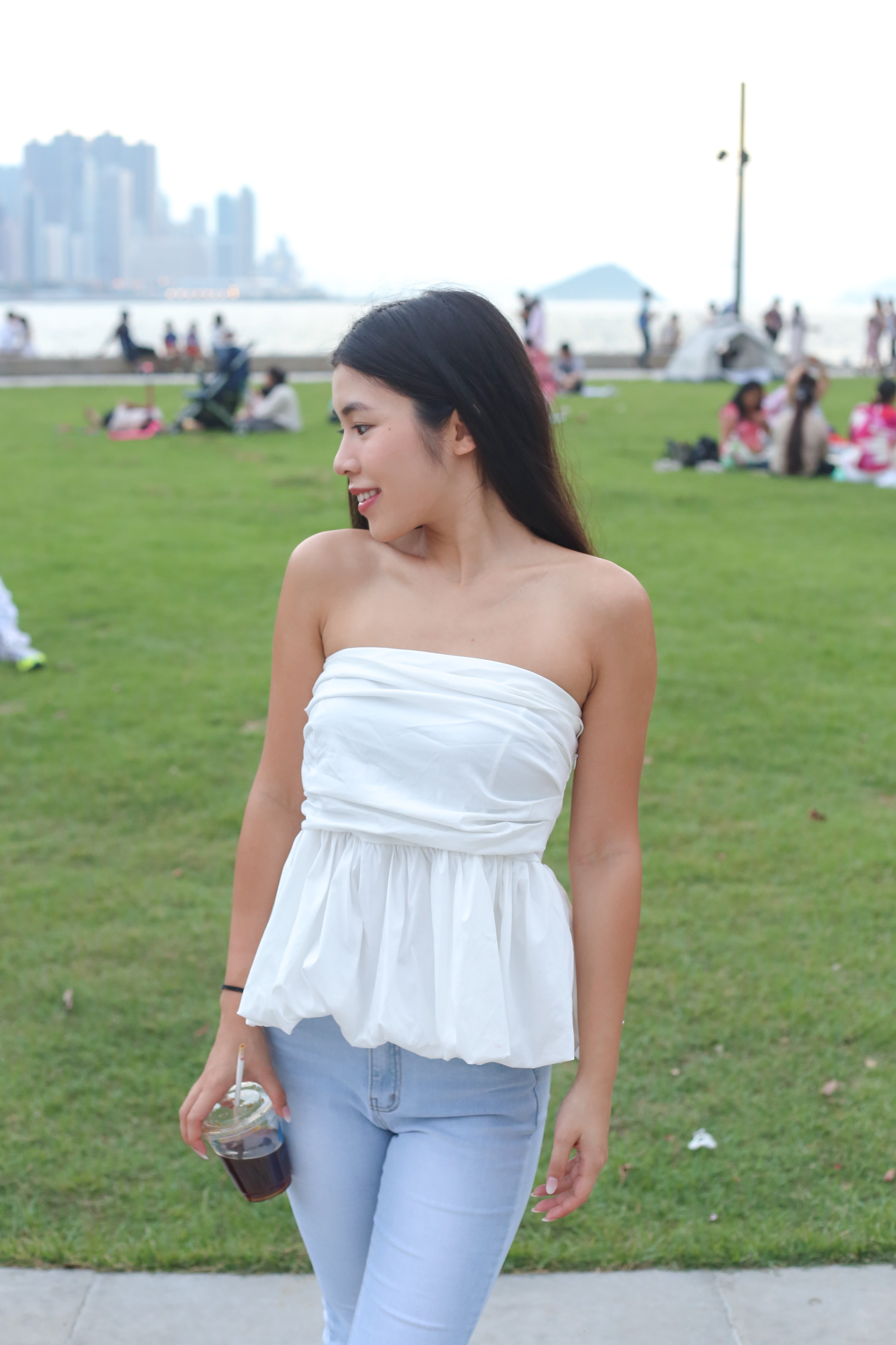 【氣質女生必入！知性美泡泡Top】Basic Solid Bubble Top