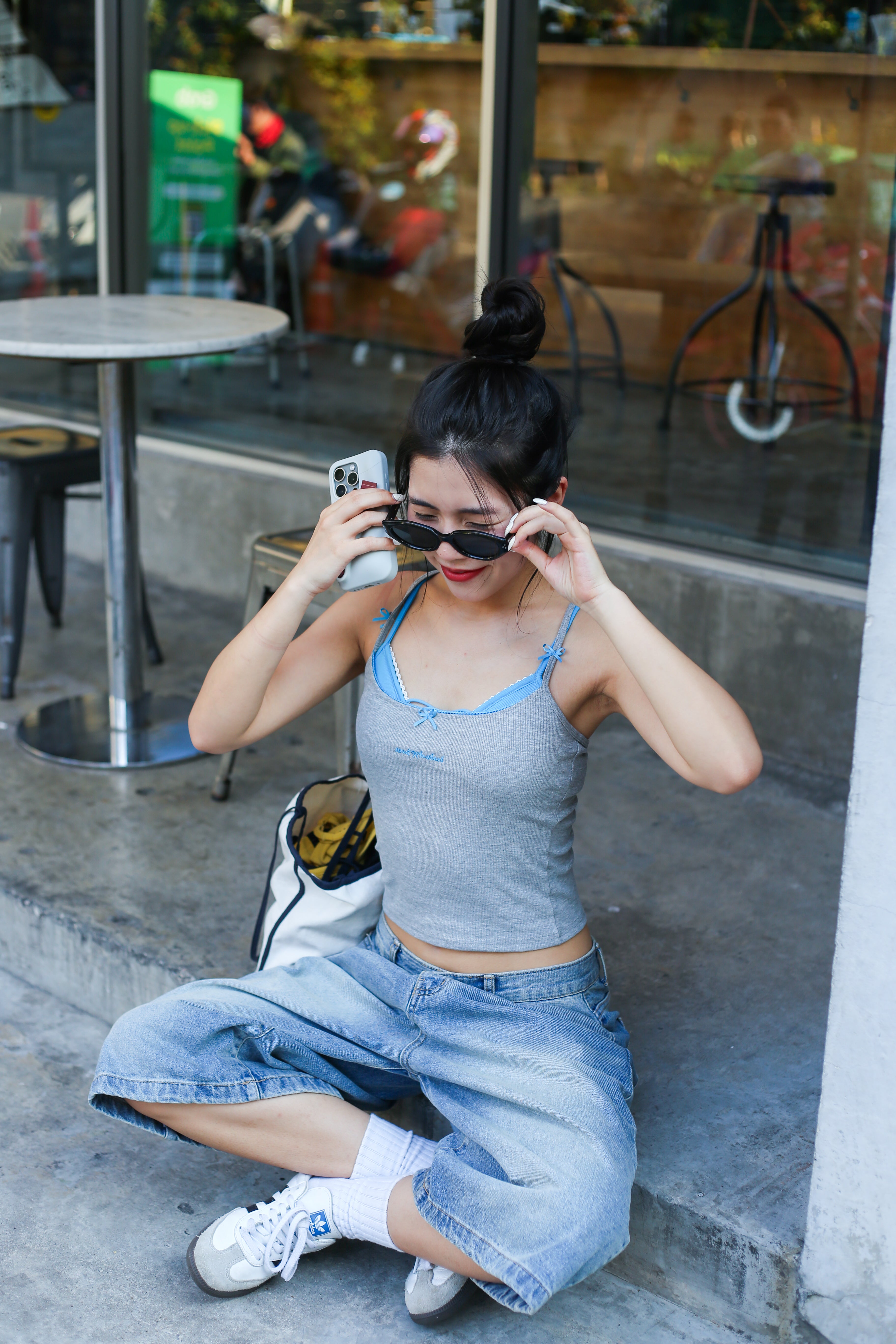 #T236【✔️PAD｜背心2件套】2 Pcs Solid Cami Bra Top