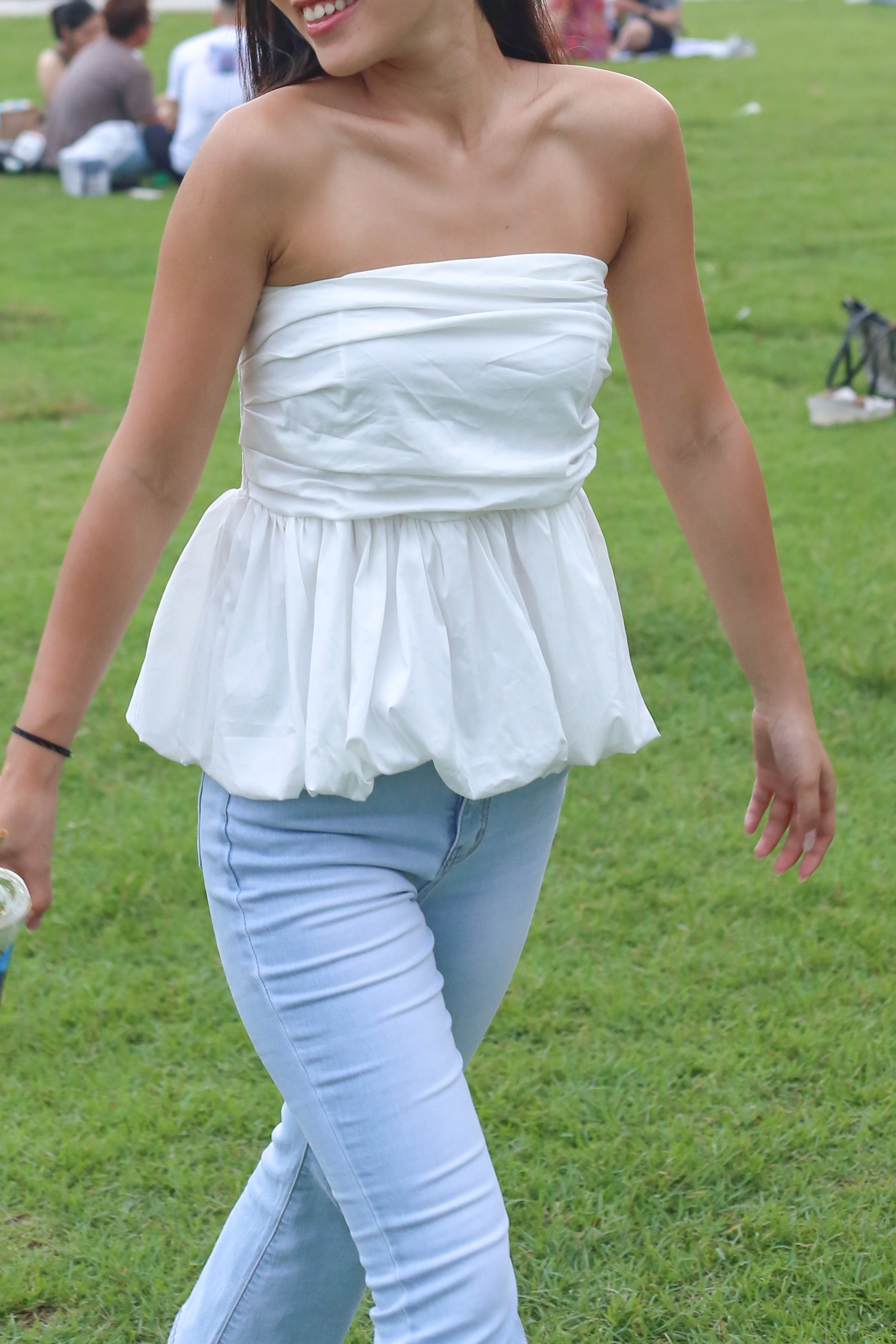 【氣質女生必入！知性美泡泡Top】Basic Solid Bubble Top