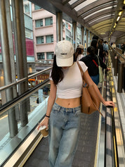 【歐美Girl必備！】Basic Solid Baby Crop Tee