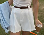 【夏日清爽小白褲】Cozy Lil White Shorts