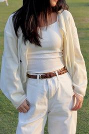 【圓領針織小外套🐰】Cashmere Basic Solid Round Neck Cardigan