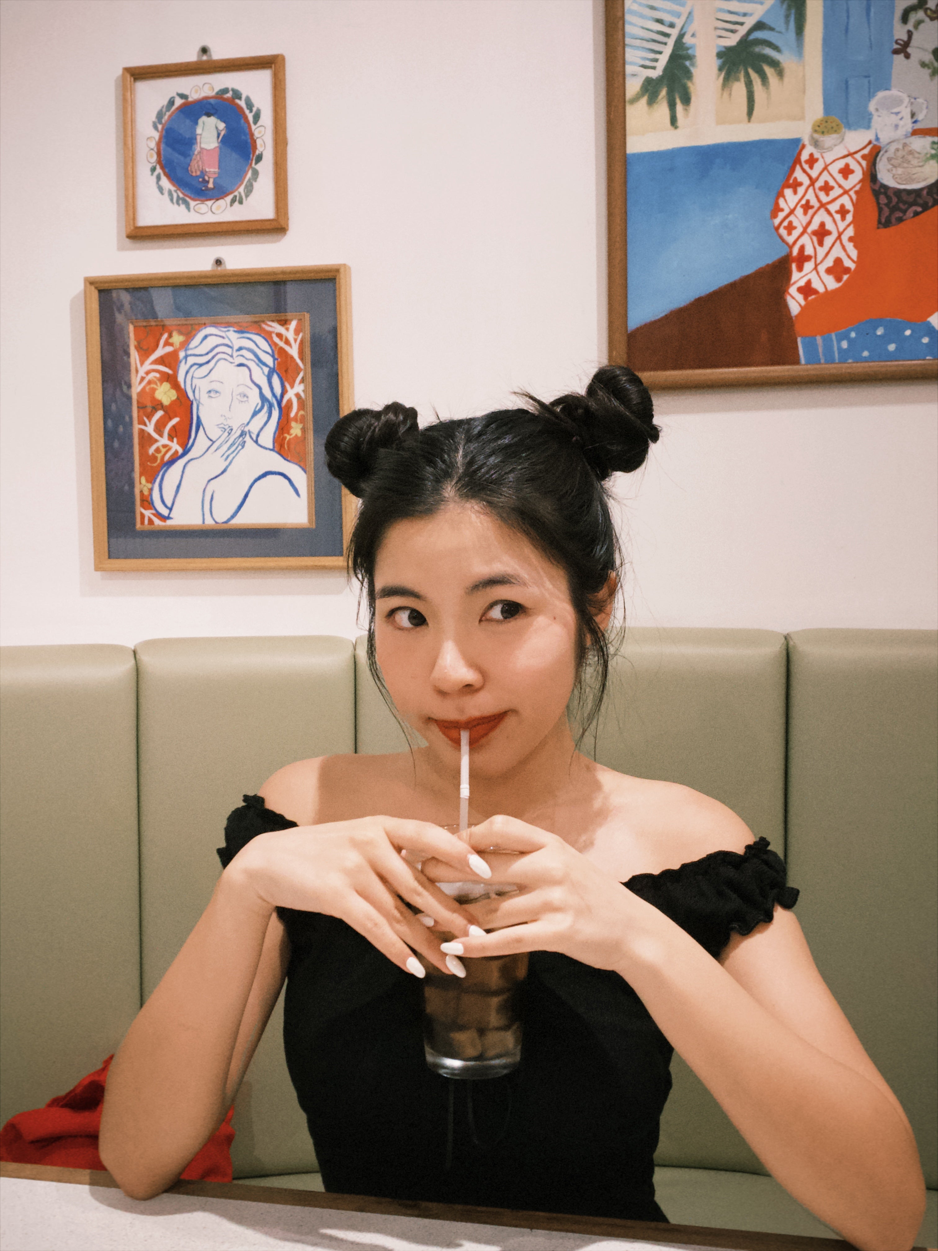 【皺皺質地超有質感！】Ruffle Ribbon Shoulder Top