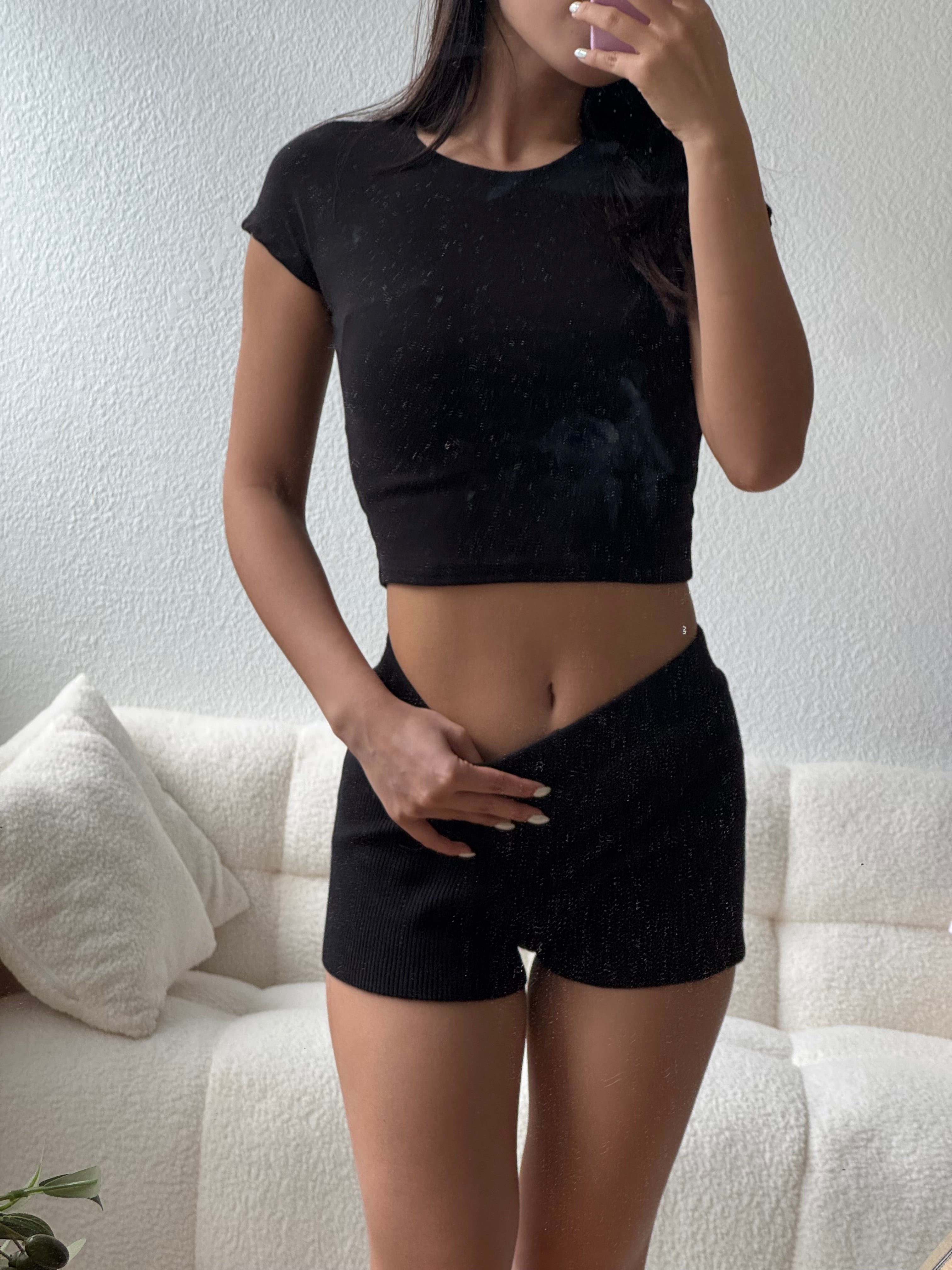 【歐美Girl必備！】Basic Solid Baby Crop Tee