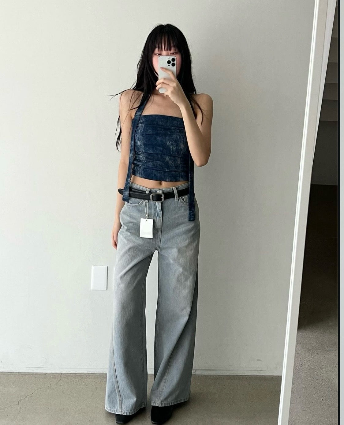 Tie Dye Tube Top With Scarf