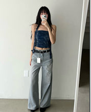 Tie Dye Tube Top With Scarf