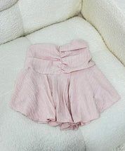 #T242【氣質法式小性感】Champagne Ruffle Tube Top