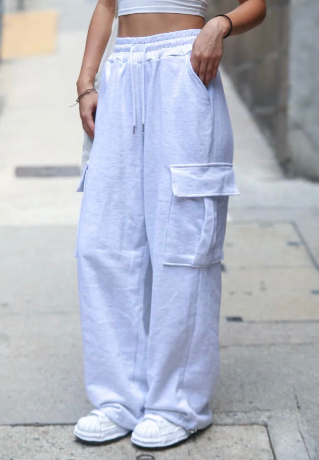 【休閒側口袋棉褲】Everyday 2-Way Cargo Sweatpants