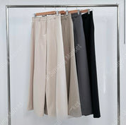【滿分西褲｜返工必備✨】Solid High Waist Suit Pants