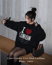 【情侶款】I love London Crew Neck Cardigan