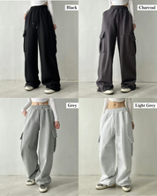 【休閒側口袋棉褲】Everyday 2-Way Cargo Sweatpants