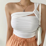 Cross Neck Solid Bra Top