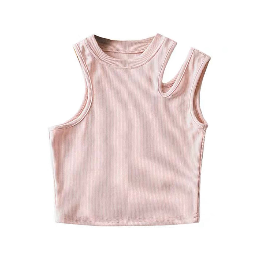 Cia Shoulder Cut Solid Tank Top