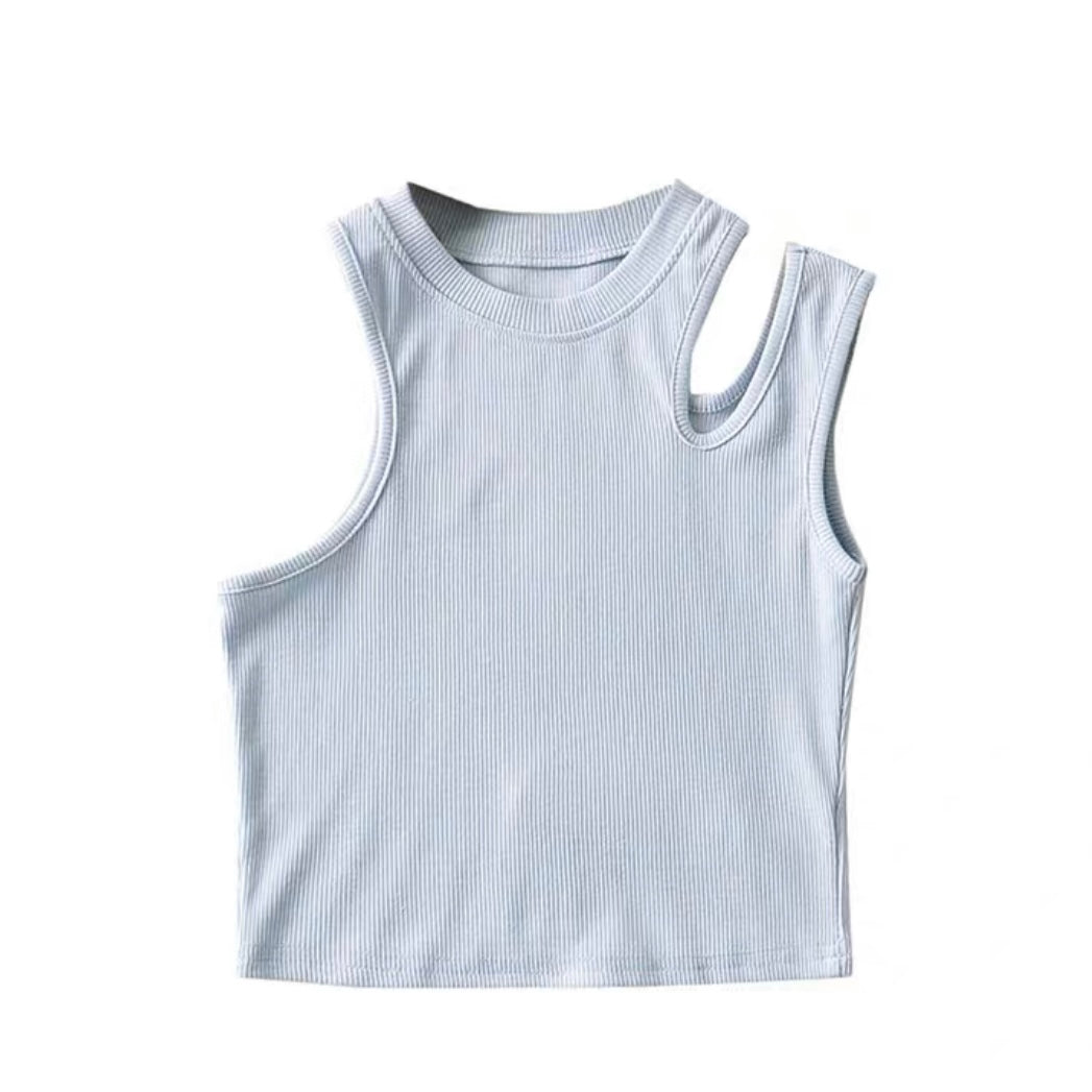 Cia Shoulder Cut Solid Tank Top