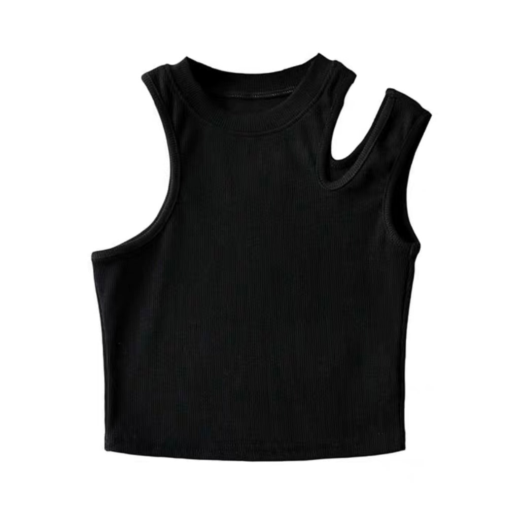 Cia Shoulder Cut Solid Tank Top